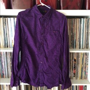Guess purple paisley shirt